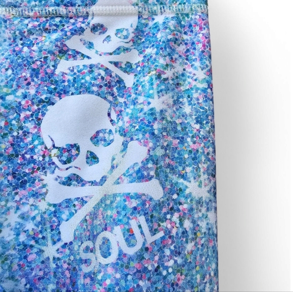 Terez For Soulsycle Blue Confetti Leggings. - Picture 4 of 6